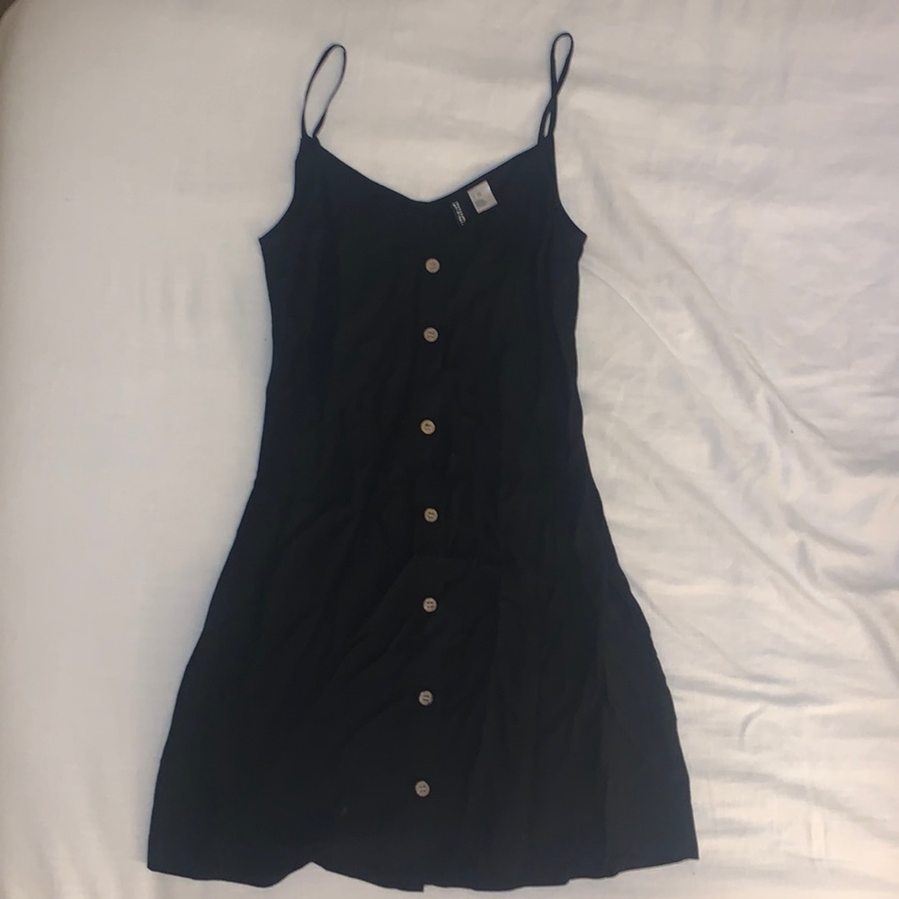Black Button Dress